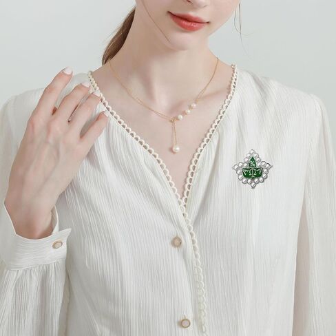 AKA Sorority Gifts Brooch Pin Sorority Women Paraphernalia Pearl Brooch Pin Graduation Girl Gift in Saudi Arabia