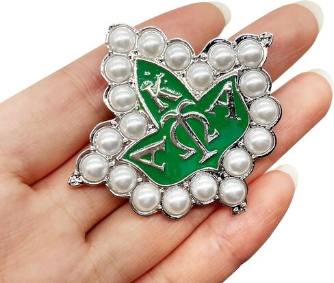 AKA Sorority Gifts Brooch Pin Sorority Women Paraphernalia Pearl Brooch Pin Graduation Girl Gift in Saudi Arabia