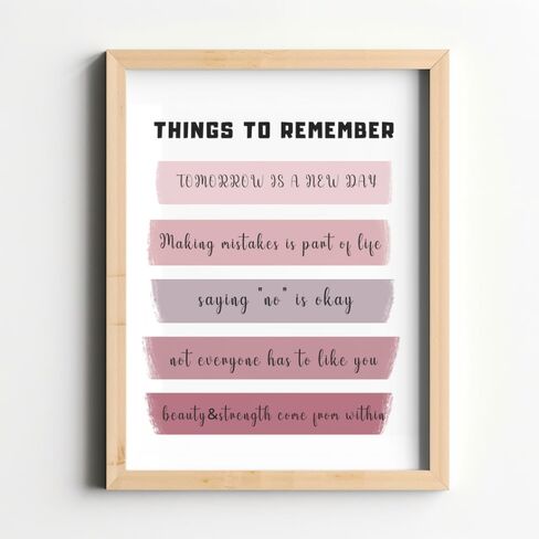 ديكور حائط اقتباسات ملهمة إيجابية من Wowsweet - هدايا تشجيعية راقية BFF، أفضل صديق - ملصق فني جداري تحفيزي وردي للمنزل والمكتب وغرفة النوم والحمام (8X10 بوصة) in Kuwait