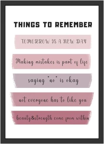 ديكور حائط اقتباسات ملهمة إيجابية من Wowsweet - هدايا تشجيعية راقية BFF، أفضل صديق - ملصق فني جداري تحفيزي وردي للمنزل والمكتب وغرفة النوم والحمام (8X10 بوصة) in Kuwait