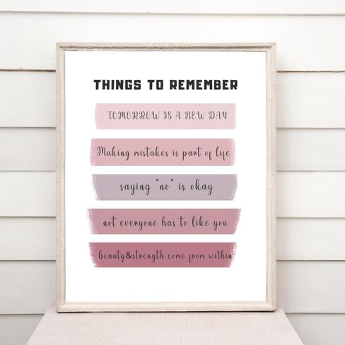 ديكور حائط اقتباسات ملهمة إيجابية من Wowsweet - هدايا تشجيعية راقية BFF، أفضل صديق - ملصق فني جداري تحفيزي وردي للمنزل والمكتب وغرفة النوم والحمام (8X10 بوصة) in Kuwait