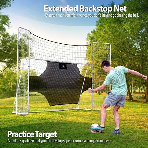 3 in 1 Soccer Goal, Backstop, Target | 12x6 Soccer Goal with Soccer Backstop and Target for Backyard in Kuwait
