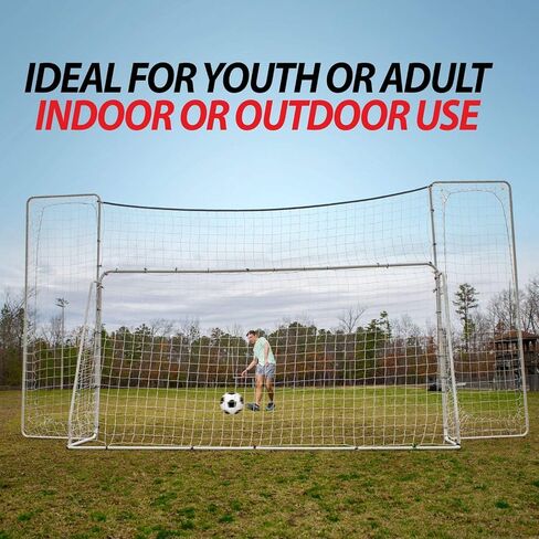 3 in 1 Soccer Goal, Backstop, Target | 12x6 Soccer Goal with Soccer Backstop and Target for Backyard in Kuwait