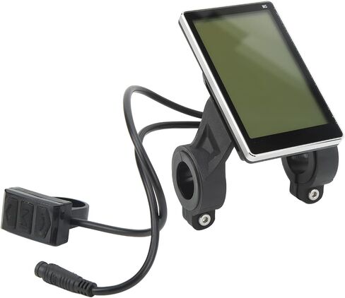 شاشة LCD للدراجة الكهربائية M5 E سكوتر متر الشاشة، 6 دبابيس دراجة كهربائية لوحة موصل مقاوم للماء، E سكوتر المقود شاشة عرض لمقبض 31.8 و 22.2 مم مادة ABS in Saudi Arabia
