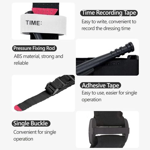 Tourniquet,Tourniquet Kit for Turnicate Military,Emergency First Aid Rapid One Hand Operation Hemostasis Medical Tourniquetes for Outdoor Hiking Adventure Training (10 Pack Orange) in Kuwait