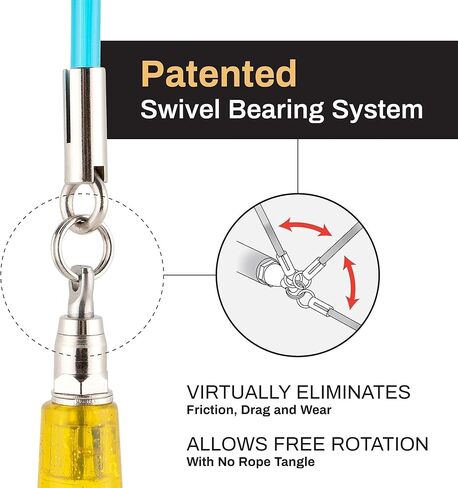 Buddy Lee Jump Ropes Rope Master Original Ball Bearing Jump Rope, 9" HD Plastic Handles. Perfect Jump Rope for Fitness, CrossFit Gym, Endurance Jumping, Cross Overs, Extreme Jumping in Kuwait