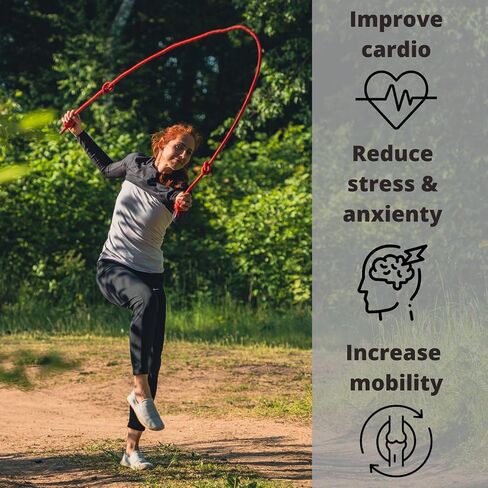 Flow Ropes with Training Courses included use as over 500g (1.1lb) Weighted Training Ropes for Working Out Fitness - Adjustable Length for everybody to use Exercise Ropes for Rope Flow Jump in Saudi Arabia