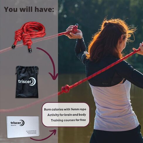 Flow Ropes with Training Courses included use as over 500g (1.1lb) Weighted Training Ropes for Working Out Fitness - Adjustable Length for everybody to use Exercise Ropes for Rope Flow Jump in Saudi Arabia
