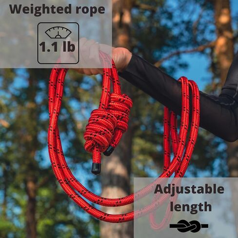 Flow Ropes with Training Courses included use as over 500g (1.1lb) Weighted Training Ropes for Working Out Fitness - Adjustable Length for everybody to use Exercise Ropes for Rope Flow Jump in Saudi Arabia
