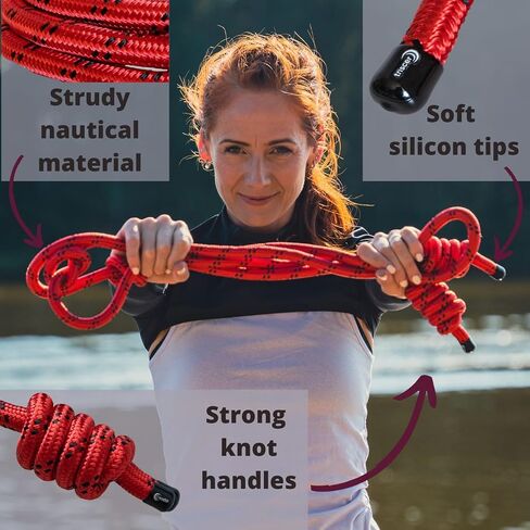 Flow Ropes with Training Courses included use as over 500g (1.1lb) Weighted Training Ropes for Working Out Fitness - Adjustable Length for everybody to use Exercise Ropes for Rope Flow Jump in Saudi Arabia