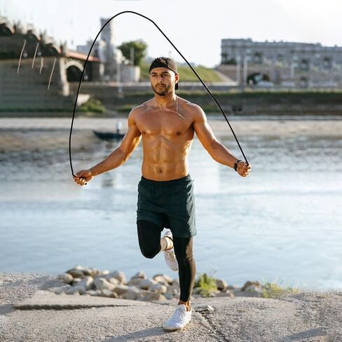 3 قطع من حبال التدفق الموزونة حبل التمرين المزدوج جديلة تدريب اللياقة البدنية حبال القفز بطول قابل للتعديل مع حقيبة تخزين للرجال والنساء حبال التمارين للمنزل وصالة الألعاب الرياضية الداخلية والخارجية بطول 9 أقدام in Kuwait