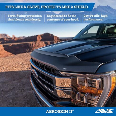 Auto Ventshade [AVS] Aeroskin II Hood Protector | 2004 - 2015 Nissan Titan, Armada, Low Profile - Textured Black, 1 pc. | 436048 in Saudi Arabia