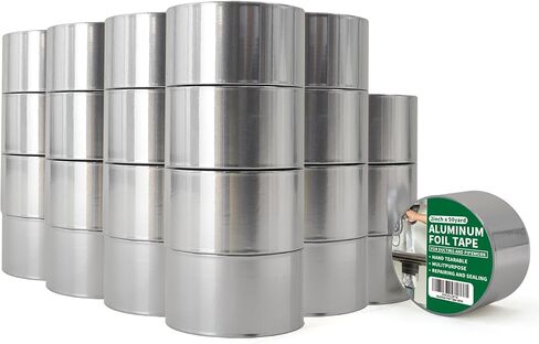 Aluminum Foil Tape, Aluminum Air Duct Tape, Withstand 80°C to 100°C, Heat Resistant Tape Insulation Tape for HVAC, Sealing & Patching, Metal Repair, 4inch x 50yard in Kuwait