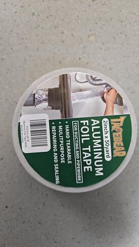 Aluminum Foil Tape, Aluminum Air Duct Tape, Withstand 80°C to 100°C, Heat Resistant Tape Insulation Tape for HVAC, Sealing & Patching, Metal Repair, 4inch x 50yard in Kuwait