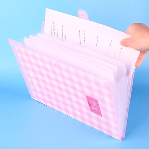 مجلد ملفات قابل للتوسيع من Guzack Pink ذو 6 جيوب، ورق رسائل A4، بلاستيك in Kuwait