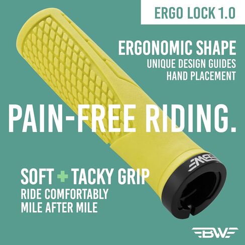 مقابض Ergo-Lock 1.0 - مقابض مقود دراجة MTB مزدوجة القفل - خيارات ألوان متعددة in Kuwait