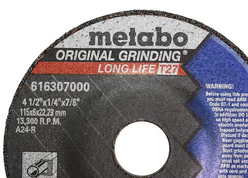 Metabo 616307000 4-1/2" x 1/4" A24R نوع 27 عجلات طحن مركزية مضغوطة 50 حزمة in Kuwait