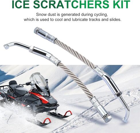 Ice Scratchers - مجموعة ملحقات كابلات Snowmobiles Ice Scratchers المتوافقة مع جميع أجهزة الهواتف المحمولة الثلجية المجهزة بالعتاد العكسي وغير العكسي بارتفاعات أعلى من 2-1/2 بوصة in Kuwait