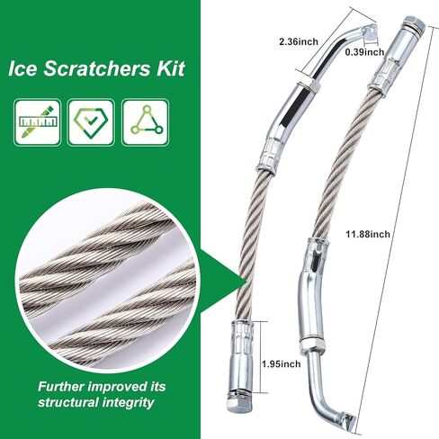 Ice Scratchers - مجموعة ملحقات كابلات Snowmobiles Ice Scratchers المتوافقة مع جميع أجهزة الهواتف المحمولة الثلجية المجهزة بالعتاد العكسي وغير العكسي بارتفاعات أعلى من 2-1/2 بوصة in Kuwait