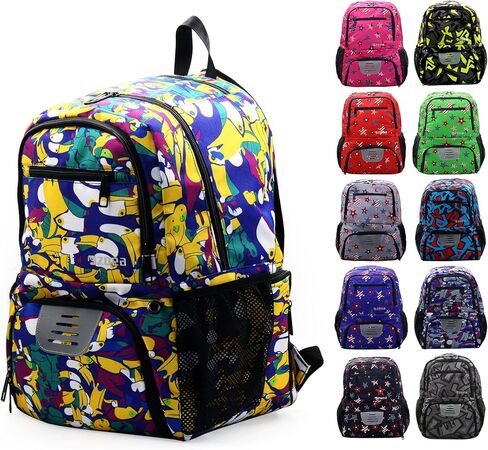 ZOEA Youth Soccer Bags - Boys Girls Backpack for Soccer, Basketball & Football & Volleyball with Ball Compartment in Kuwait