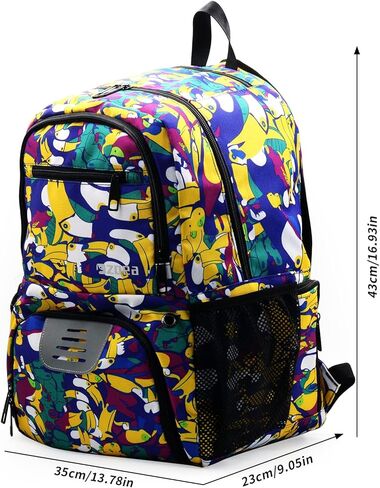 ZOEA Youth Soccer Bags - Boys Girls Backpack for Soccer, Basketball & Football & Volleyball with Ball Compartment in Kuwait