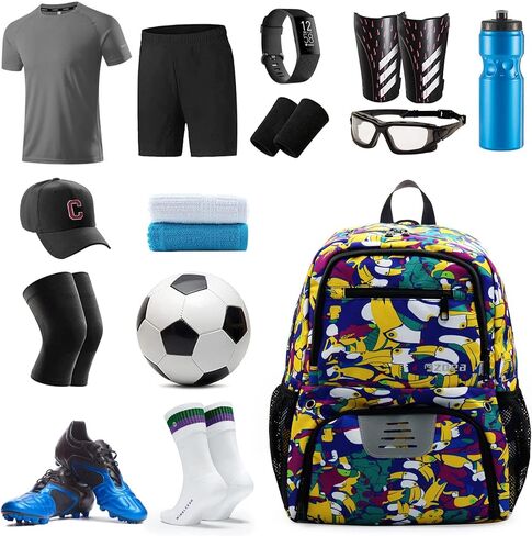 ZOEA Youth Soccer Bags - Boys Girls Backpack for Soccer, Basketball & Football & Volleyball with Ball Compartment in Kuwait