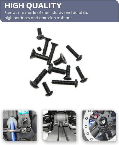 620 قطعة من مجموعة براغي RC العالمية، مجموعة متنوعة من أدوات تثبيت الأجهزة لـ Traxxas Axial Redcat HPI Arrma SCX10 Losi 1/8 1/10 1/12 1/16 مقياس RC سيارات شاحنات زاحفة in Kuwait