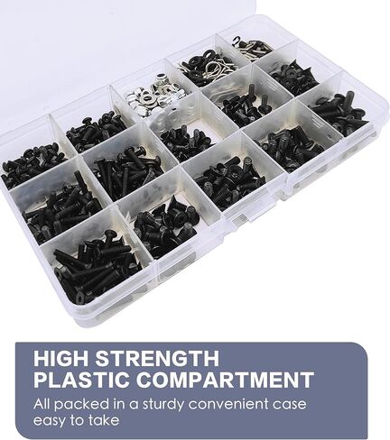 620 قطعة من مجموعة براغي RC العالمية، مجموعة متنوعة من أدوات تثبيت الأجهزة لـ Traxxas Axial Redcat HPI Arrma SCX10 Losi 1/8 1/10 1/12 1/16 مقياس RC سيارات شاحنات زاحفة in Kuwait