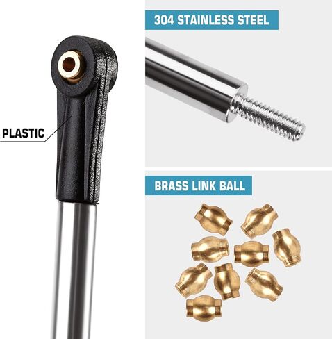 INJORA High Clearance 4 Links Set RC Upgrade for Axial SCX24 Deadbolt 90081 B17 1/24 Crawler Car, 8PCS(Black) in Saudi Arabia