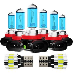 Light Bulbs Fit For Ford Transit 2015-2020, 9005 H11 High Low Beam High Performance Halogen Headlight Bulb Combo, 6000K White Light, Pack of 4 in Saudi Arabia