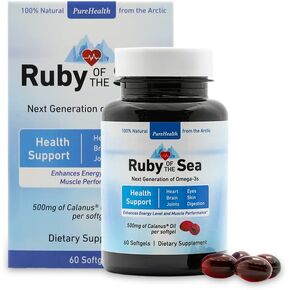 Marine Oil Supplement - All Natural Calanus Oil, Astaxanthin, Omega-3 and Fatty Acids - Heart and Brain Health Nutritional Supplements in Saudi Arabia
