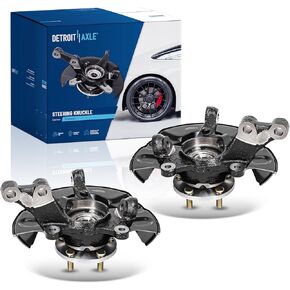 Detroit Axle-FWD Front 2PC مفاصل التوجيه لـ Toyota 2003-2008 Matrix w/ 4-WHEEL ABS ، 2 مفاصل توجيه وحمل محمل العجلات 2004 2005 2006 استبدال in Saudi Arabia