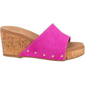 MAKERS SHOES BLAIR Women’s Soft Leather Cork Wedge Sandals, Padded Suede Insole, Espadrille Flatform, Non-Slip Sole, Stylish, Comfortable & Lightweight in Kuwait