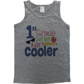 7 ate 9 Apparel Boy's School 1st Grade Cooler Grey Tank Top in Saudi Arabia