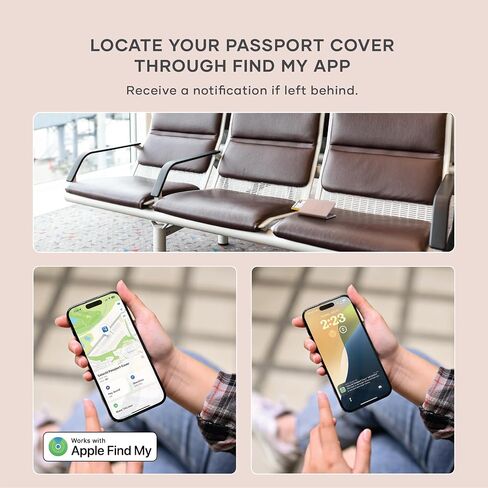 حامل جواز سفر Satechi للسفر مع Find My، غطاء جواز السفر مع 4 حامل بطاقات، شحن لاسلكي، وحماية RFID - حامل جواز سفر من الجلد النباتي الأساسي للسفر in Saudi Arabia