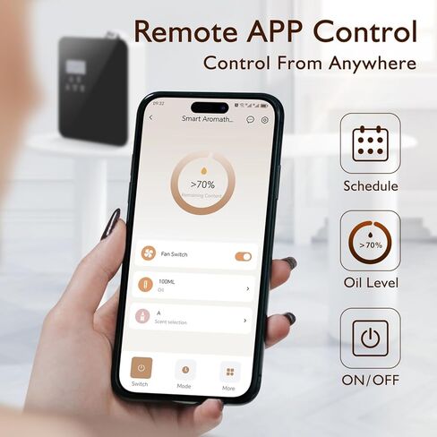 Scent Air Machine for Home, OliveTech WiFi Smart Hotel Collection Diffuser, Waterless HVAC Scent Diffuser for Living Room, Office and More in Saudi Arabia