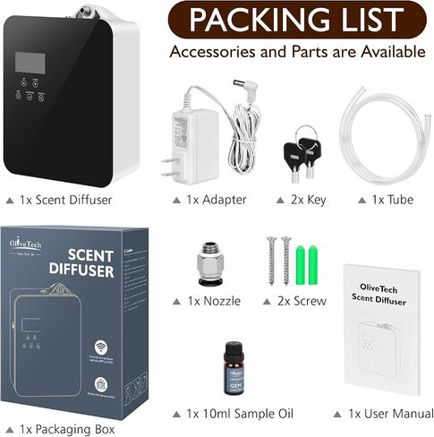 Scent Air Machine for Home, OliveTech WiFi Smart Hotel Collection Diffuser, Waterless HVAC Scent Diffuser for Living Room, Office and More in Saudi Arabia