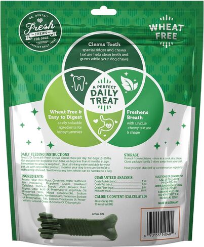Medium Fresh Chews Dental Dog Treats, Clear, 16 OZ in Saudi Arabia