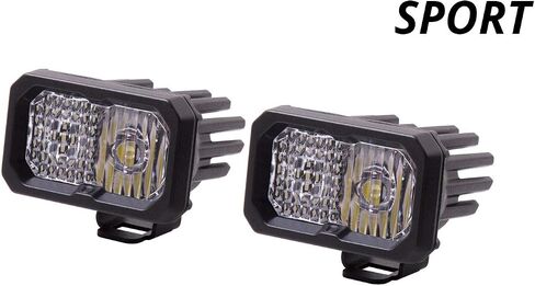 Diode Dynamics C2 1.0 SAE/DOT White Sport Standard LED Pod (pair), Combo w/Amber Backlight in Saudi Arabia