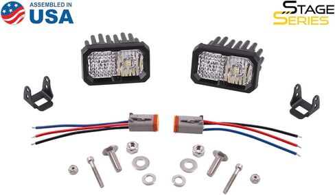 Diode Dynamics C2 1.0 SAE/DOT White Sport Standard LED Pod (pair), Combo w/Amber Backlight in Saudi Arabia