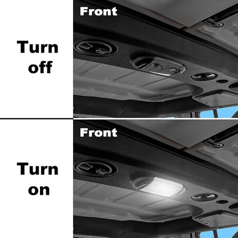 U-Box Wrangler Light Light Lights Bright White Idtern Dome Dome Resport Front & الخلفي أضواء القراءة العلوية لجيب JK Wrangler & Unlimited 2007-2018-3pcs in Saudi Arabia