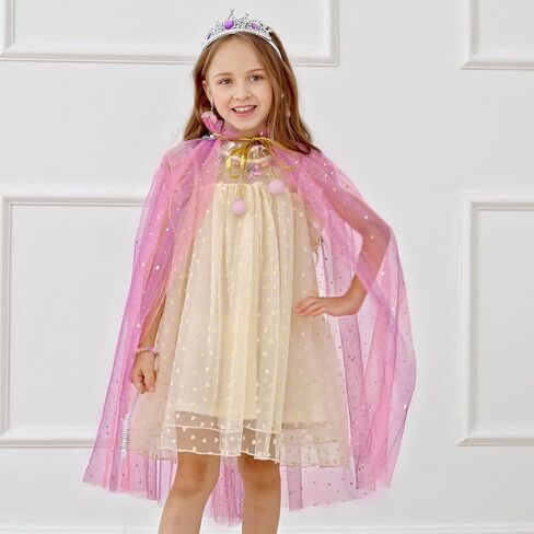 Princess Dress Up for Girls 3 4 5 6 7 8 ، لعب الملابس الصغيرة مع الرأس والتاج والوجود والمجوهرات ولعب أزياء الأطفال للهدية عيد ميلاد in Saudi Arabia