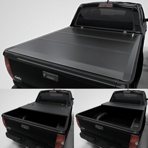 غطاء Tri-Fold Hard Tri-Fold Tonneau يتوافق مع 2022-2025 Toyota Tundra 5.6 قدم مع نظام السكك الحديدية (66.7 ") in Kuwait