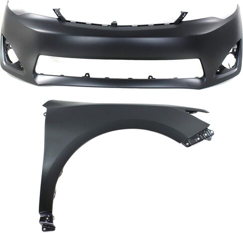 Garage-Pro Bumper Cover Kit Compatible with 2012-2014 Toyota Camry 2-pc kit, Primed with Fender Front in Saudi Arabia