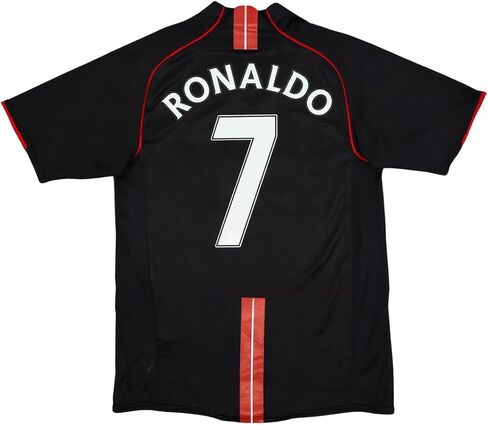 Ronaldo #7 Man U Short Sleeve Black 07/08 Soccer Jersey for Men Fan Version in Saudi Arabia
