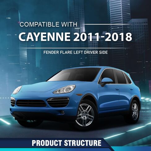 pit66 Frender Fender Fender Holder Arch Molding Trim Right Rasenger Side متوافق مع Porsche Cayenne 2011-2018 958559828209b9 ، 958-559-728-20-9B9 Black Pp in Saudi Arabia