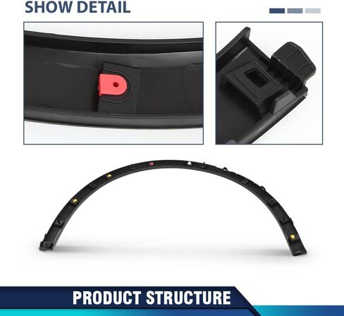 pit66 Frender Fender Fender Holder Arch Molding Trim Right Rasenger Side متوافق مع Porsche Cayenne 2011-2018 958559828209b9 ، 958-559-728-20-9B9 Black Pp in Saudi Arabia