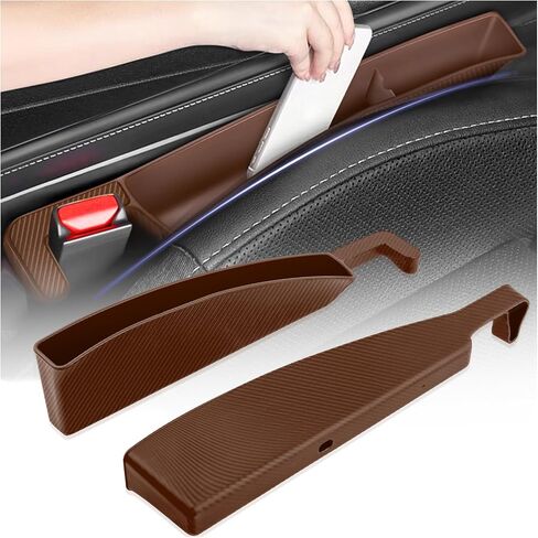 2PCS Car Seat Gap Filler Organizer with Charging Opening,Multifunctional Car Gap Filler Stop Things from Dropping,Universal Car Accessories Car Seat Storage Box for Phone Key Sunglasses in Saudi Arabia