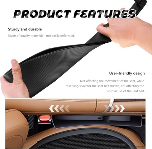 2PCS Car Seat Gap Filler Organizer with Charging Opening,Multifunctional Car Gap Filler Stop Things from Dropping,Universal Car Accessories Car Seat Storage Box for Phone Key Sunglasses in Saudi Arabia