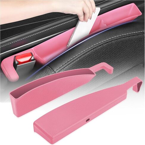 2PCS Car Seat Gap Filler Organizer with Charging Opening,Multifunctional Car Gap Filler Stop Things from Dropping,Universal Car Accessories Car Seat Storage Box for Phone Key Sunglasses in Saudi Arabia